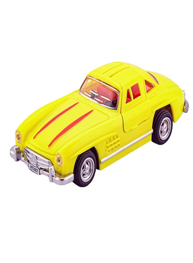 Shinsei Classics S Series - Vintage Yellow Classic Car | Pull-Back Toy with Falcon Wing Doors | Collectible Model - Image 1